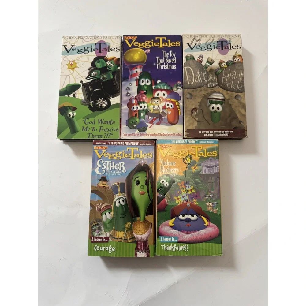 5 Veggie Tales VHS